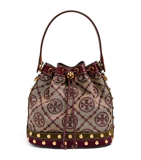 tory burch bucket bag monogram.